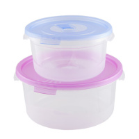 Комплект контейнеров для СВЧ "СМАЙЛ" 2шт (0,4/0,8л) круглый с клапаном