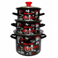 набор Отдых-5-1-Люкс (черный), арт.(кастр цил. с пл.дном 1,9л,2,5л,5,0л)