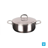 Сотейник 22см.,линии "SAFIA" 2,4л, метал./кр.