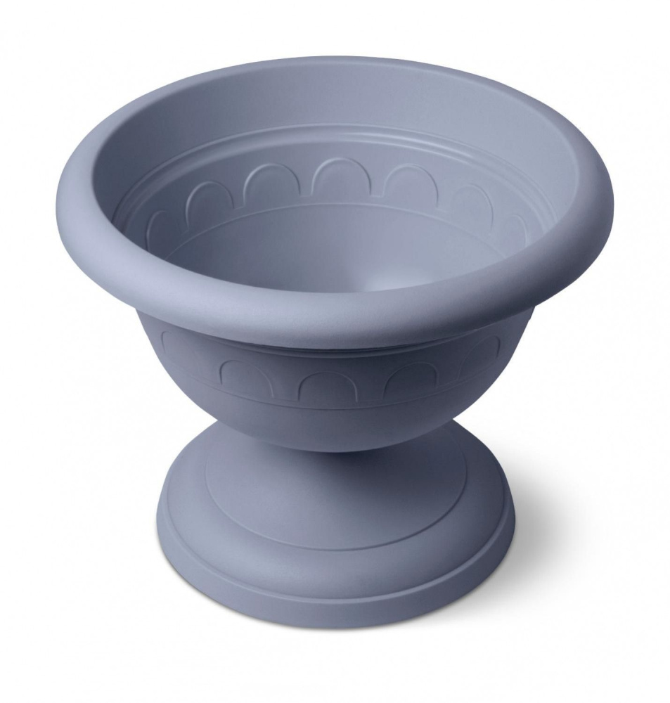 Вазон низкий Колывань 5,3л d30см Серый 