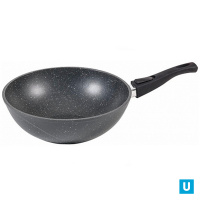 Сковорода ВОК 28см со съемной ручкой Гранит арт.078701