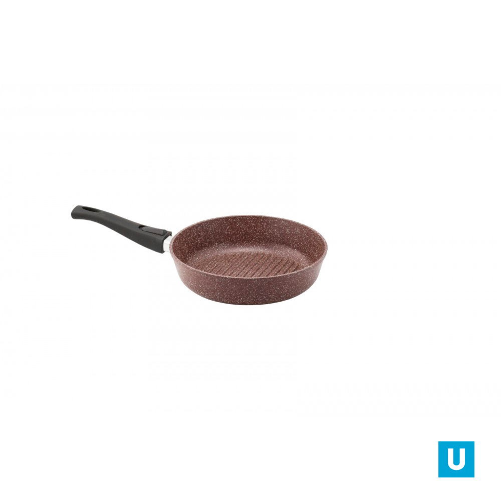 Сковорода гриль 260/70мм Шоколад съем/руч. без кр, сг2612аш***