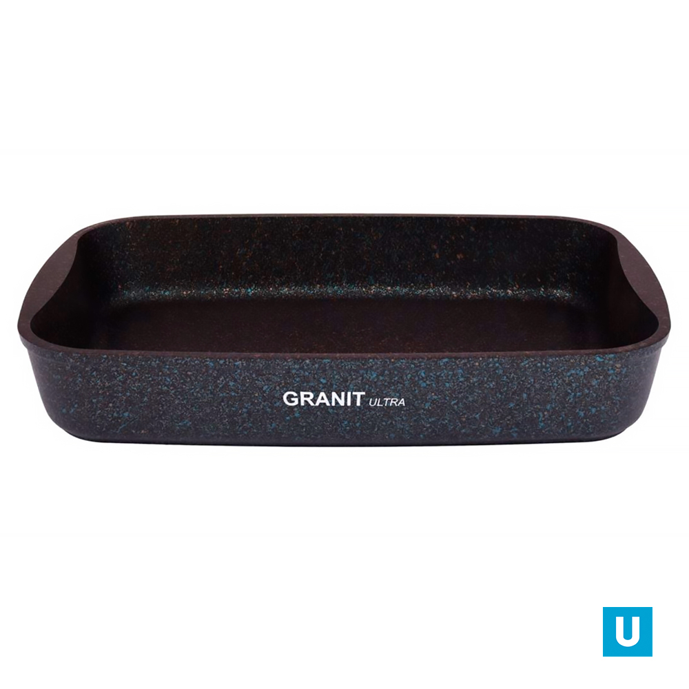 Противень 365х260х55, АП линия "Granit Ultra" (blue)