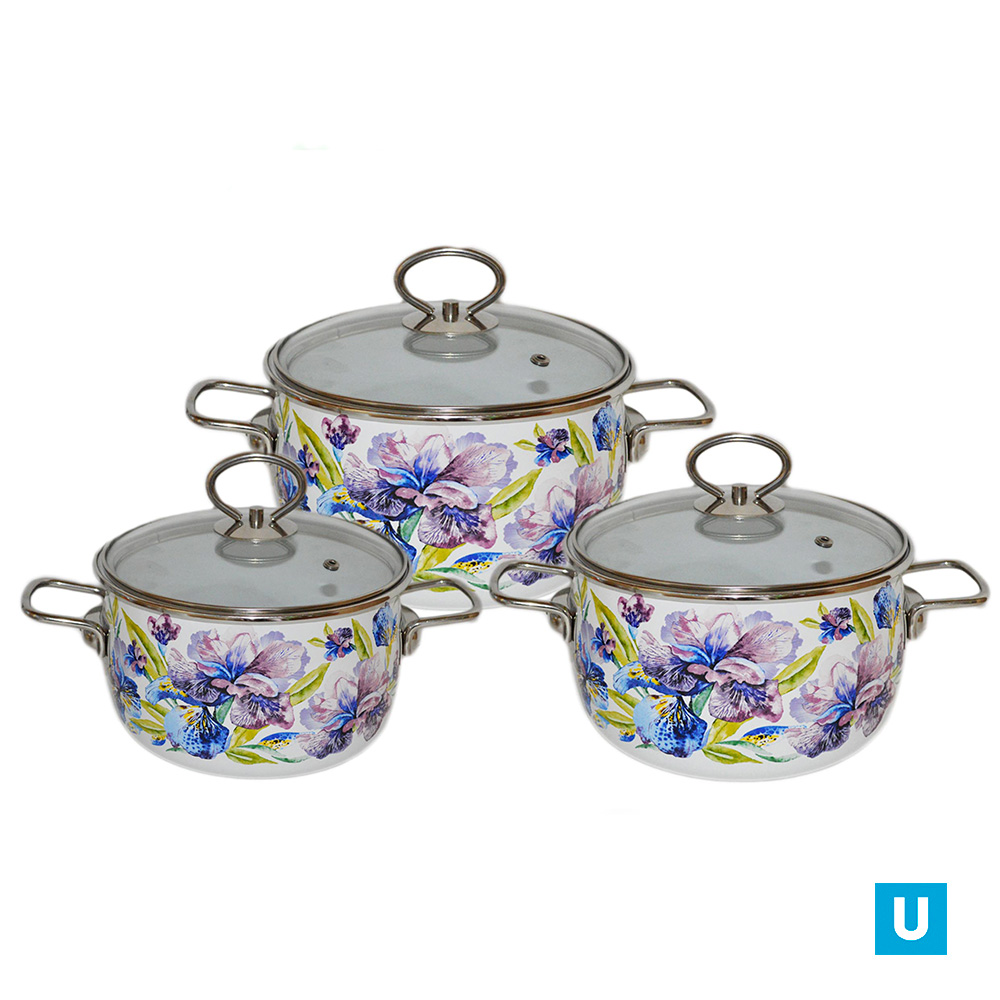 Набор из 3 пред.№02 "Ирис/Iris", белосн., 1DA025S