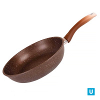 Сковорода 280мм с ручкой АП, (кофейный мрамор), линия "Мраморная индукционная"***