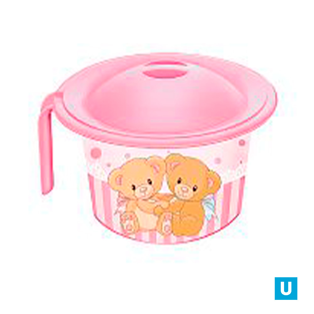 Горшок детский "Кроха" с крышкой и декором (новинка)