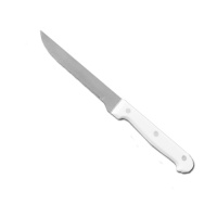 Нож для срезания мяса с костей 14,6/0,15см  с белой ручкой из АБС пластика , ВК03-ABS