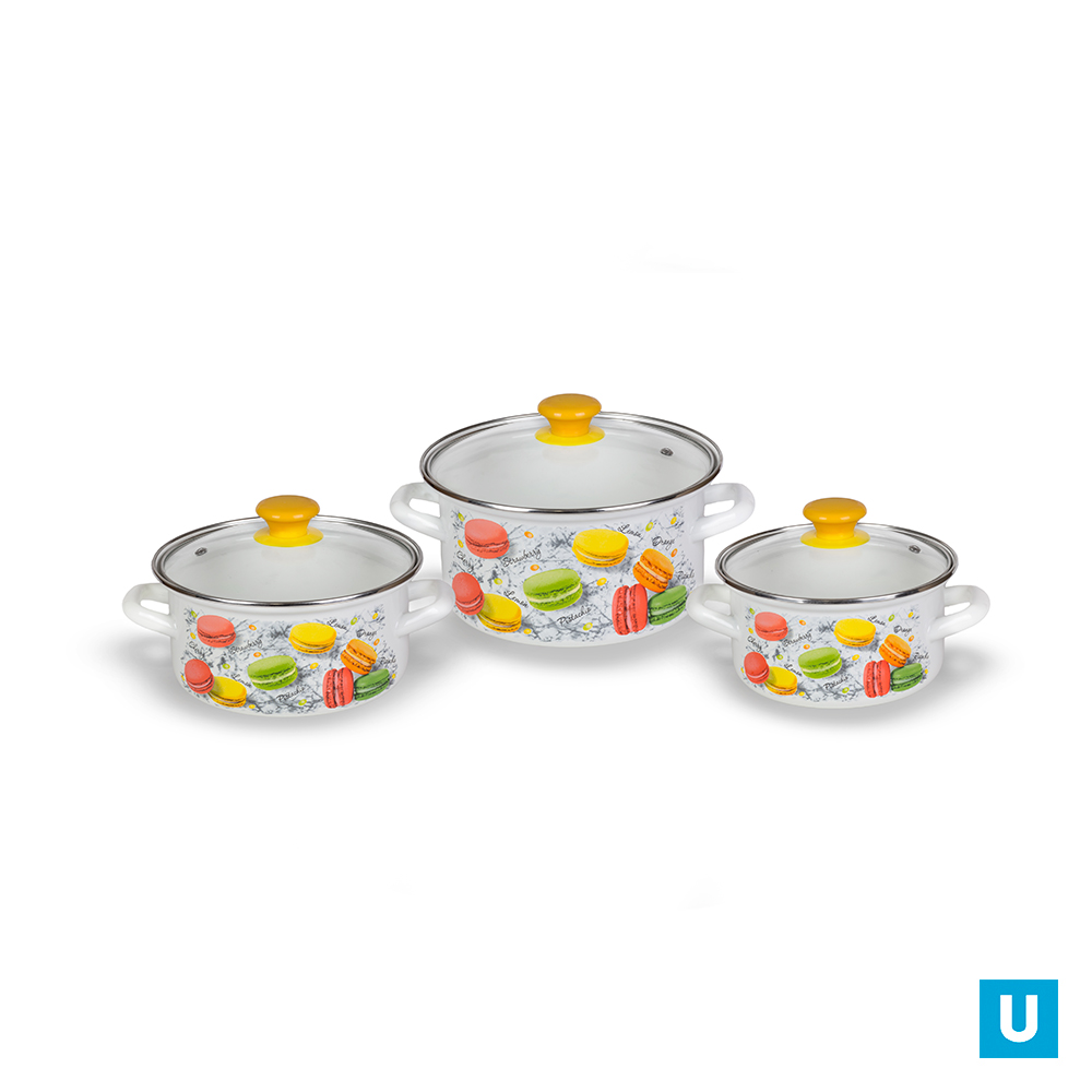 набор Цветочное печенье-1-Экстра (белая), арт. (цилиндр. кастр. 1,5л, 2,3л, 3,0 л.)