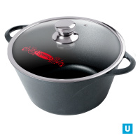 Кастрюля 7л Классик (волна) с кр.с ободом,  к3032а***