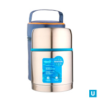 Термос "БИОСТАЛЬ-АВТО" с широким горлом, СУПОВОЙ, С ТЕРМОЧЕХЛОМ,  0,6л.  