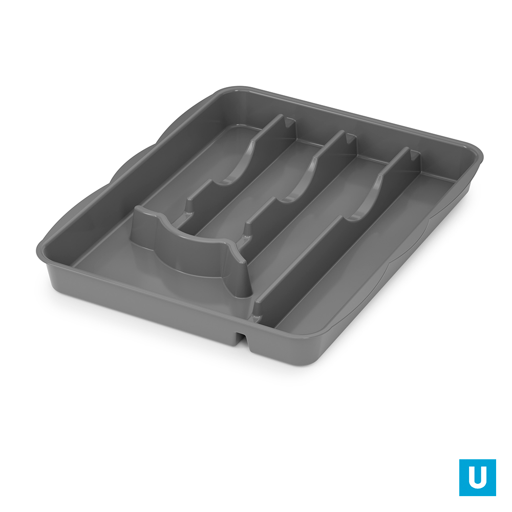 Лоток для столовых приборов (серый) (уп.23)