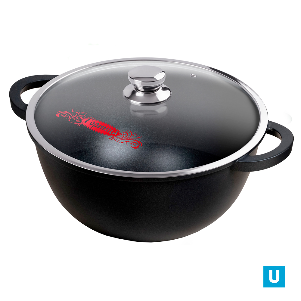 Казан 10 л.,320/185, "Классик", лит/руч, с кр. (п/у), кн4322а***