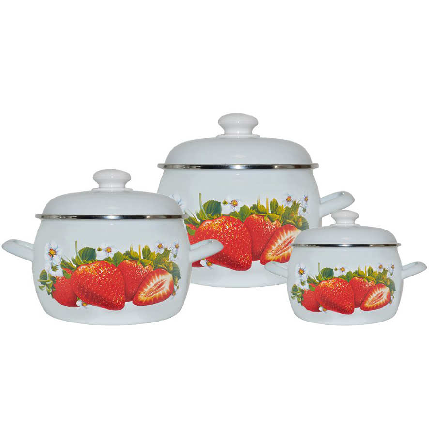 Набор 207 полусфера "Сочная клубника" 2л,3,5л,5л С-207АП2/4 