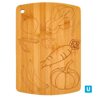 Доска раздел бамбук 330*230*10мм №21 с рисунком