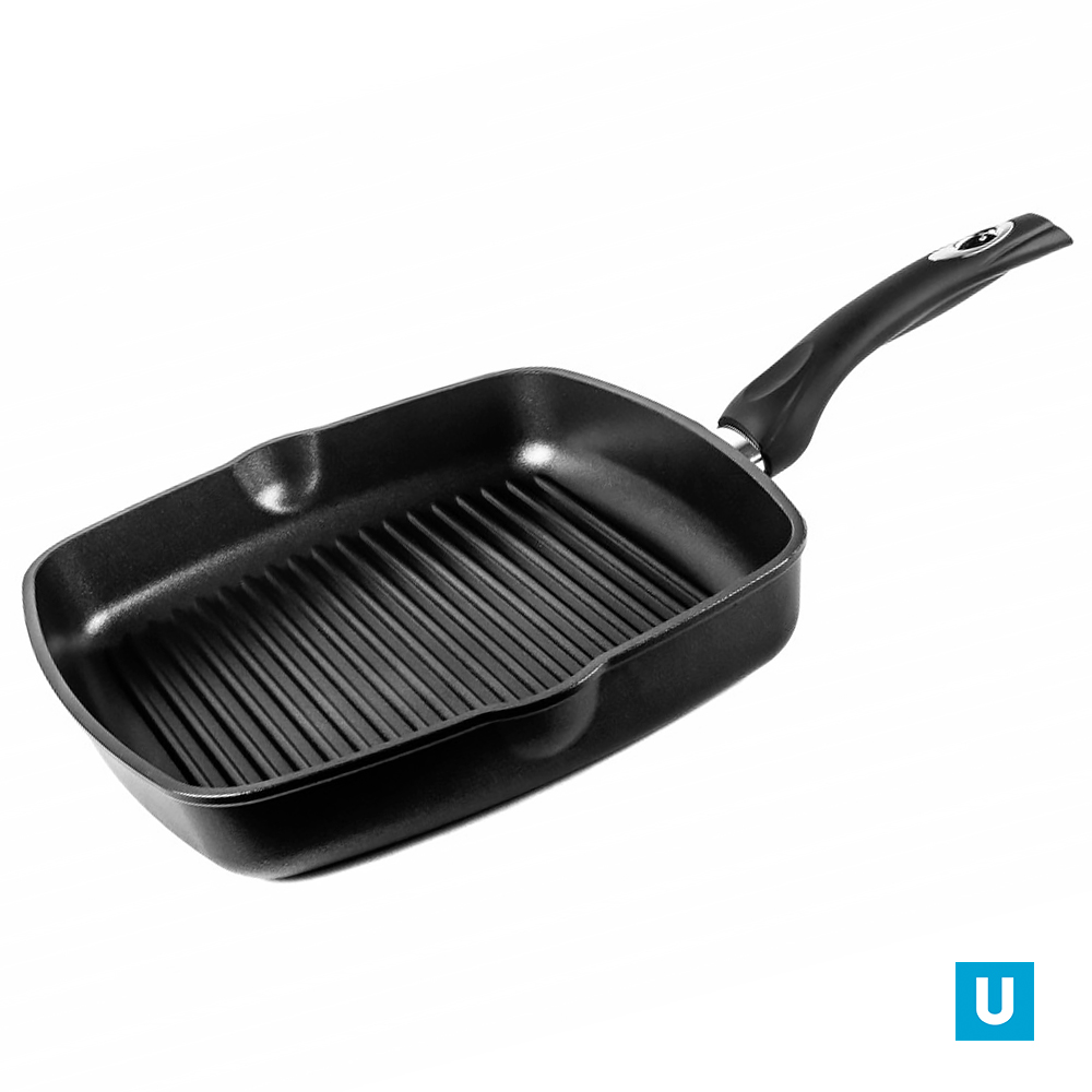 Сковорода гриль 280х280мм Классик с пласт./руч.без кр., сг285а***