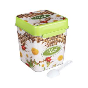 Ёмкость "Плетенка" 1,2л Чай с ложкой 