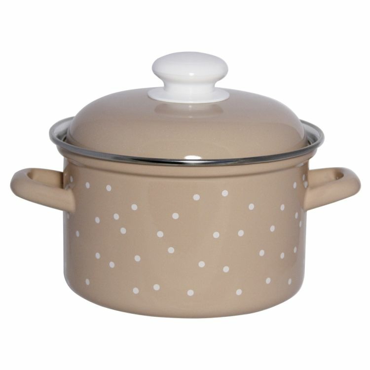 Кастрюля 4,5 литра (White dots) карамельно-розовый  (С-1615АП2/8КррБн) 