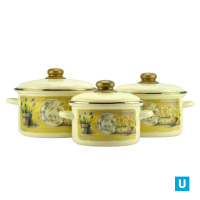 Набор "Кантри" ваниль-2-3071/6 (Кастрюля 2,3,4л)