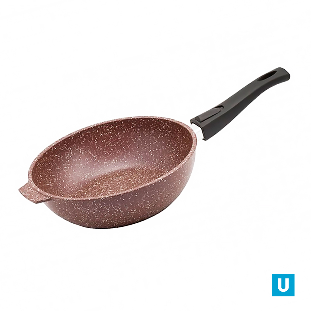 Сотейник 280/82мм Шоколад со съемн. руч. без кр., ст2812аш