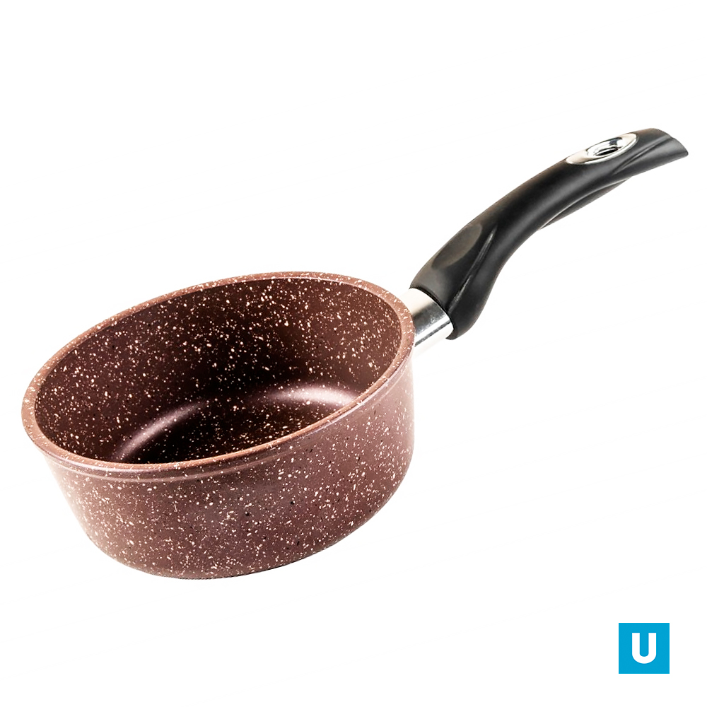 Ковш 1,0 л Шоколад с пласт. руч. с кр., кш1611аш