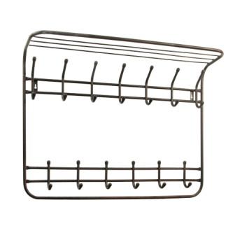 Вешалка настенная 2-х ярусная "Комфорт" 7/6 кр. арт.ВНК762 цв.черный 795*220*585