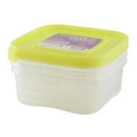 Комплект контейнеров для СВЧ "КАСКАД" 3шт 1,4л квадратный 