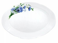 Блюдо овальное 330 мм ф.653 "Идиллия" Васильки