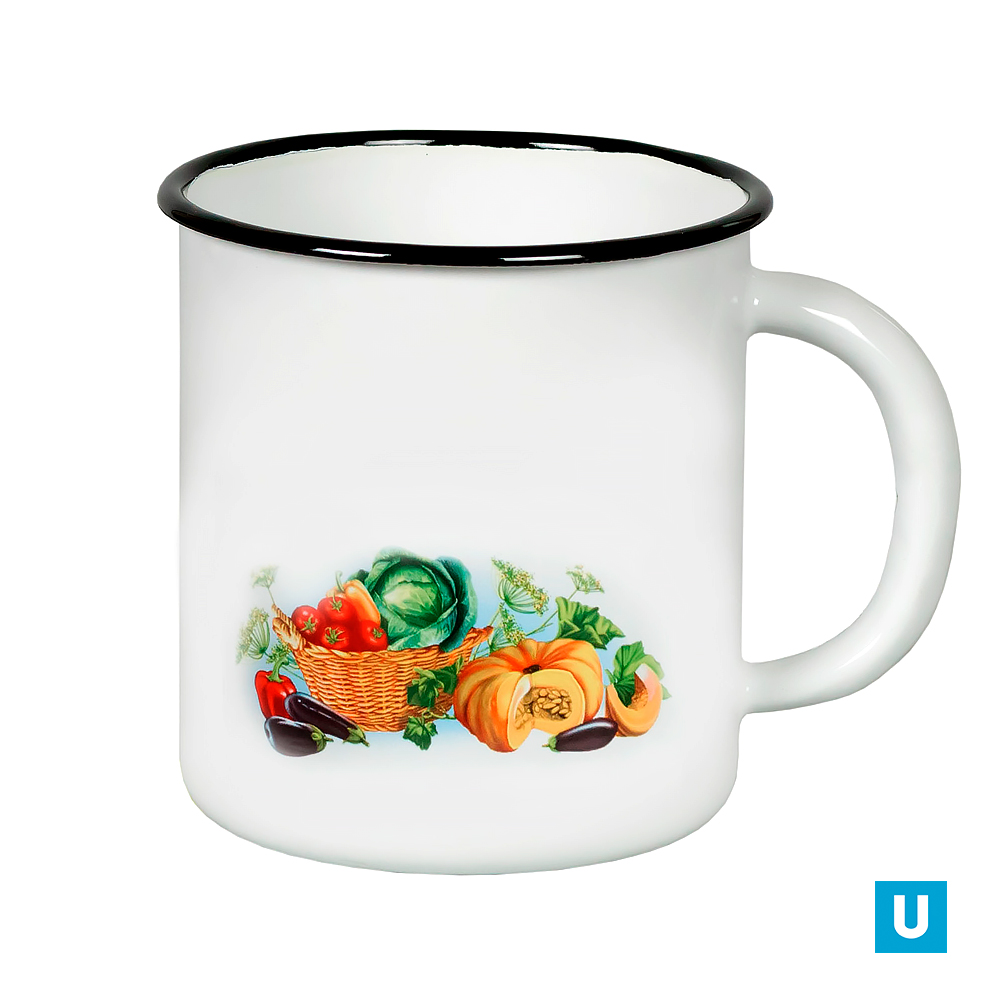 Кружка 0,25л белоснежная с рис., 1с1с 