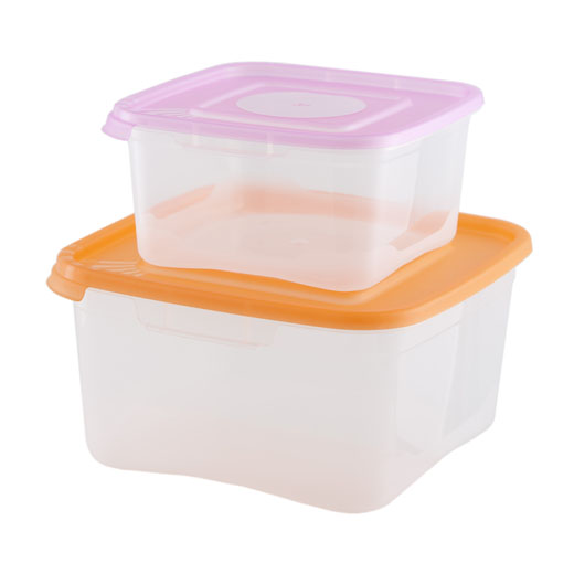 Комплект контейнеров для СВЧ "КАСКАД" 2шт ( 0,46/1л)  квадратный