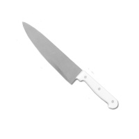 Поварской нож 20,5 / 0,15см с белой  ручкой из АБС пластика , ВК01-ABS