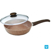 Сковорода 24 см "Алтай" Мрамор,а/п, ст/кр, ручка soft-touch