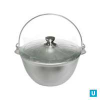 Казан походный  4 литра, литой алюминиевый с крышкой арт. 54300