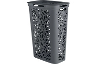 Корзина для белья "LEAVES" 60л 440х340х635мм (серый)