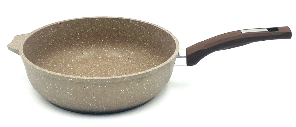 Сотейник 28 см с несъемной ручкой без крышки АП Гранит brown, арт.283806