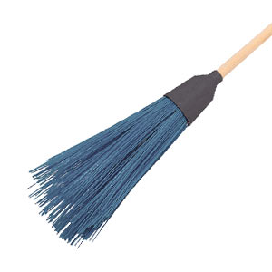 Метла наборная «4» 4 кольца,  ворс вторичный ПП, колпак,чер/берез 120 см