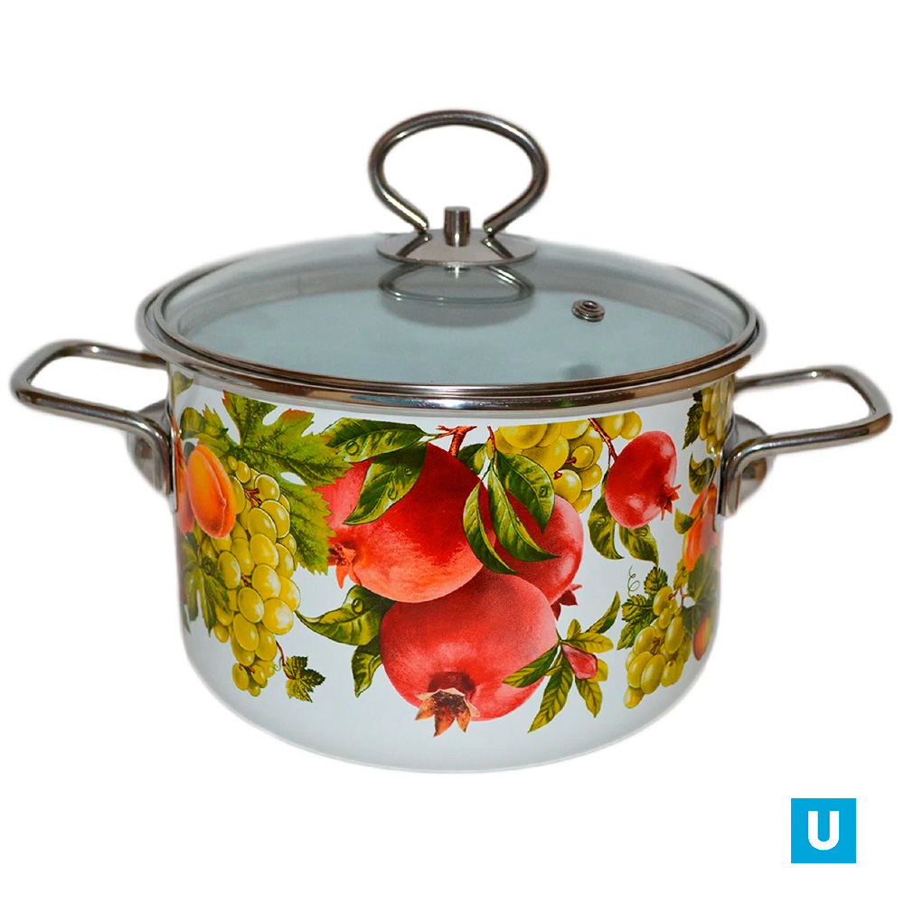 Кастрюля цил. 3л "Гранада/Granada", белосн.,