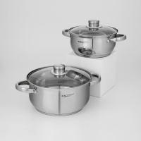 Набор кастрюль  4пр [ГРЕТТА] (2,2л + 4,2л) в подарупак