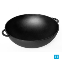 Сковорода чугунная с 2-мя ручками (WOK) д. 260  h 93 ТМ ГАРДАРИКА 1026