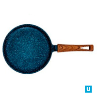 Сковорода блинная 26см.,серии"Мегалит 14" Гранит а/п, ручка soft-touch