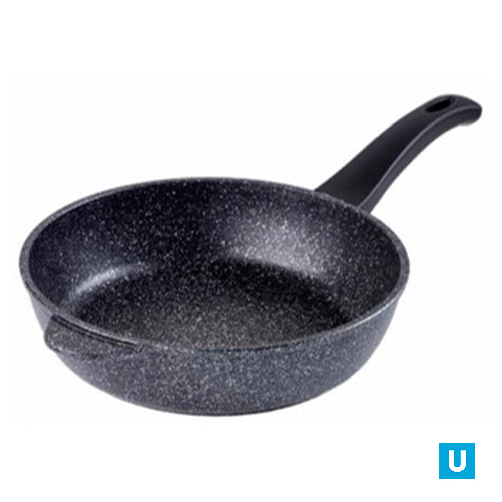 Сотейник 26 см "ОРИОН" Мрамор, а/п, б/кр,  ручка soft-touch