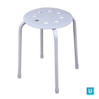 Табурет с пластм. сиденьем на 4-х опорах. ТП01/СР серый