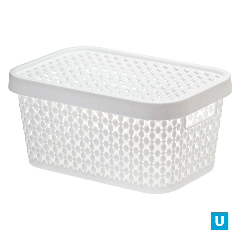 Коробка ПИРУЛА  4,5л с крышкой (Белый/Латте/Смоки)