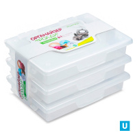 Органайзер "Фолди" малый 170х120мм набор 3 шт прозрачный С759ПРО