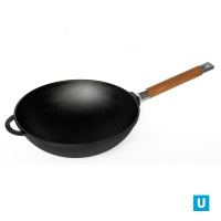 Сковорода WOK чугунная с ручкой, д.240 h 78  ТМ Гардарика