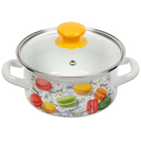 Кастр. цил. об.1,5л (белая) Цветное печенье,51904-352/4.02