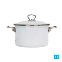 Кастрюля цилиндрическая Белый 4л 20см, 01-RБ1614СНк