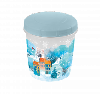 Набор банок для хранения продуктов Снежное настроение 2шт (0,5+1л)