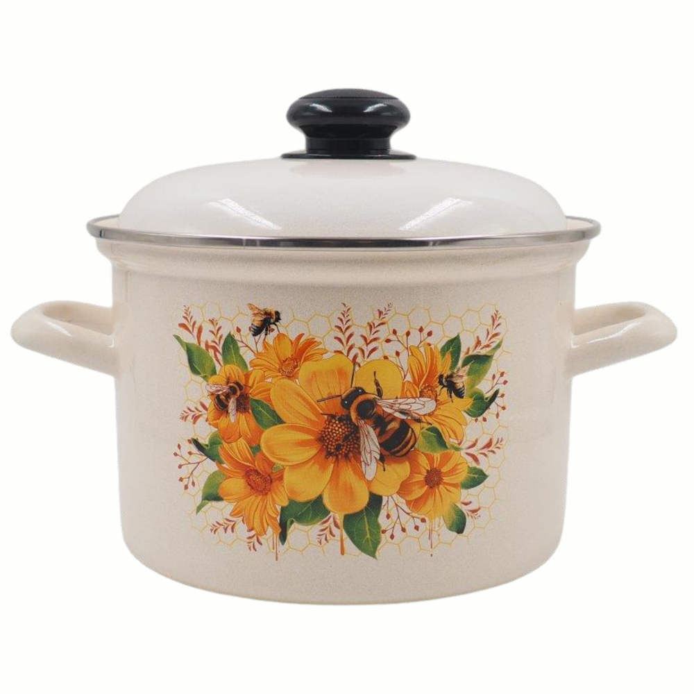 Кастрюля 5,5 литра "Цветочный мед" (С-1617/4Жм) 
