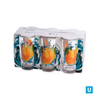 Набор стаканов "Ода" 230 мл выс 6шт "Полезная груша"