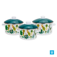 Набор "Пряные травы" белый-2-3225/6 (Кастрюля 2л,3л,4л)